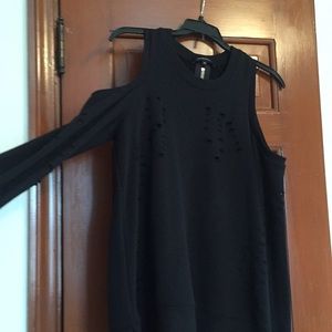 Jamison Distressed cold shoulder sweatshirt